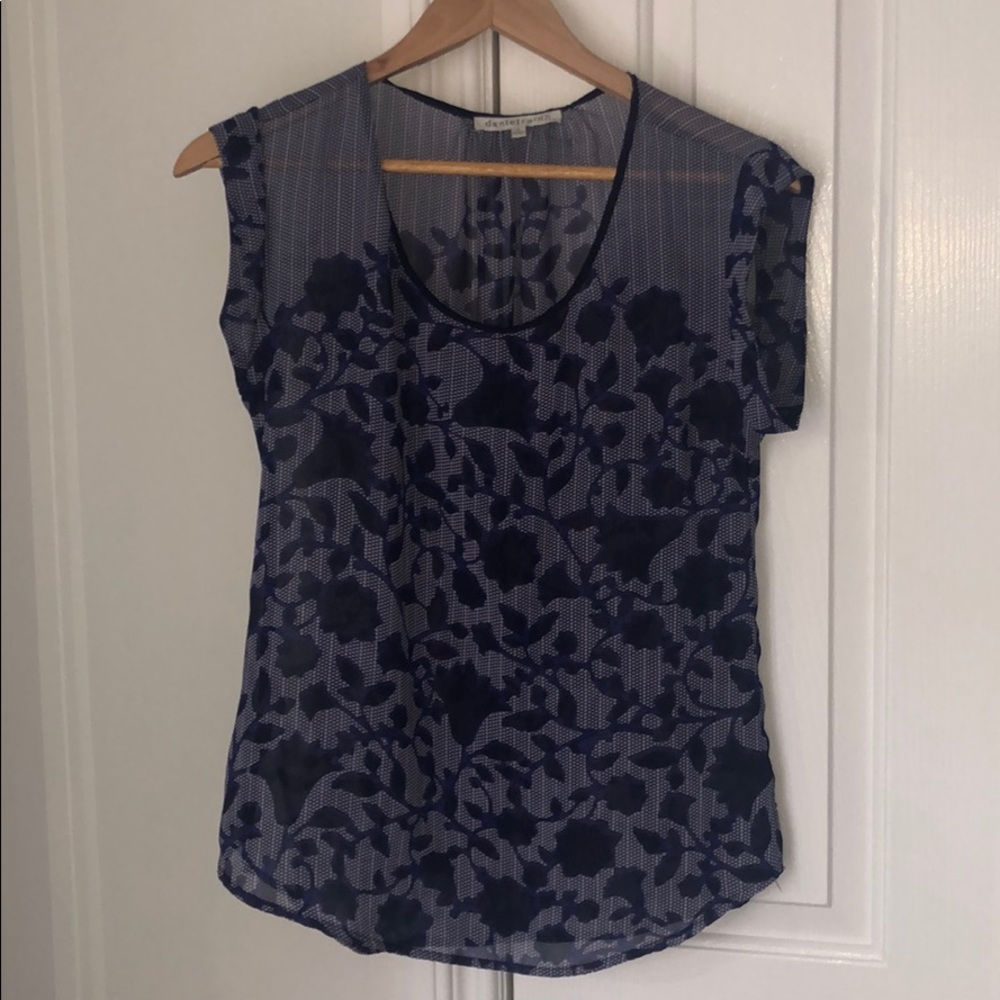 Blue sheer top